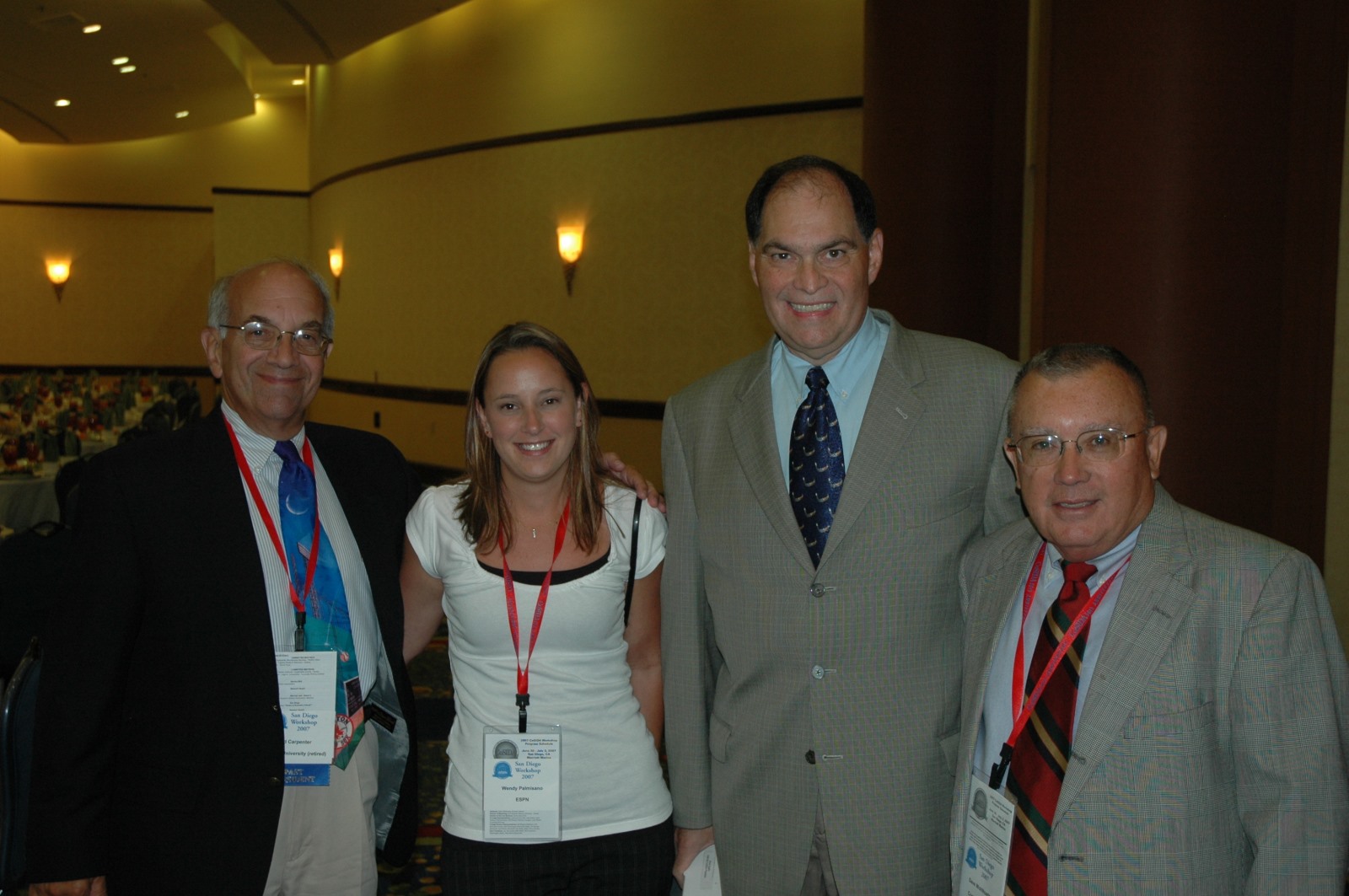 Ed Carpenter, Wendy Palmisano (ESPN), Arnie Sgalio and Dave Wohlhueter at the 2007 Convention