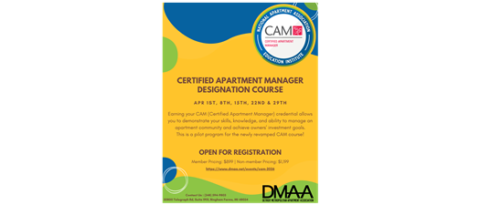 Certified Apartment Manager (CAM) 2026