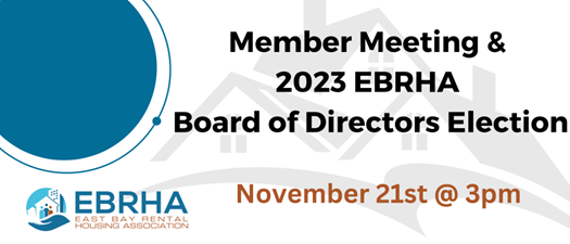 November Member Meeting and EBRHA Board of Directors Election