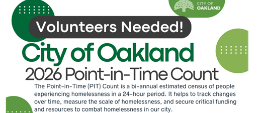 Oakland Point In Time Count - Volunteers Needed!