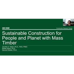 Sustainable Construction for People and Planet with Mass Timber