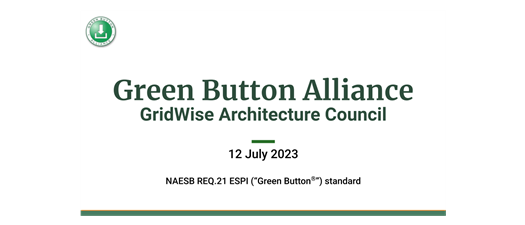 GridWise Architecture Council - Green Button Overview