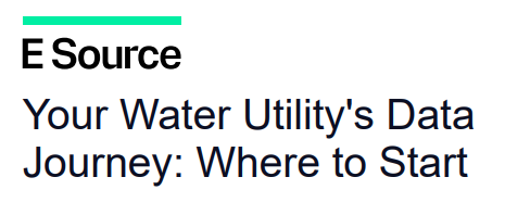 Webinar | Your Water Utility's Data Journey: Where to Start