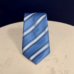 Blue Stripe Tie - Regular Length