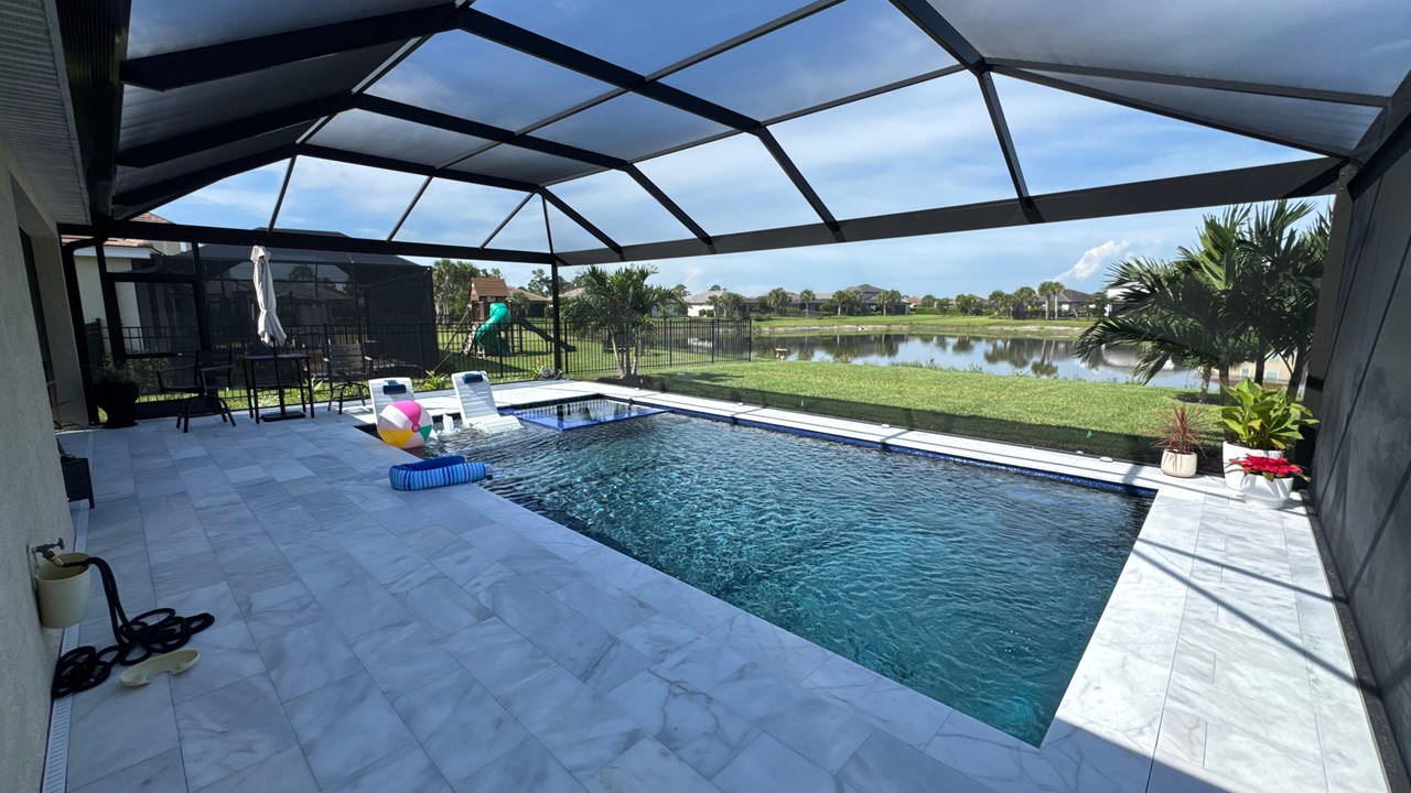 Custom Pool Screen Enclosure with Picture Window – Naples, FL