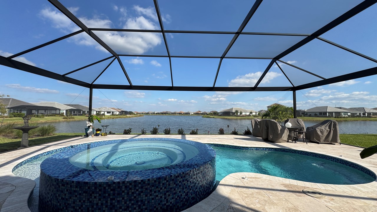 Custom Pool Screen Enclosure with Picture Window – Naples, FL
