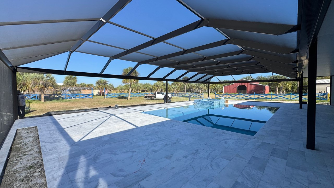Custom Pool Screen Enclosure with Picture Window – Naples, FL