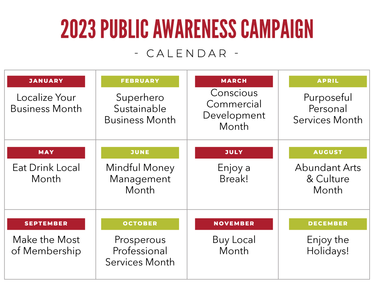 PUBLIC AWARENESS CAMPAIGN CALENDAR