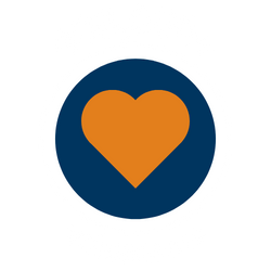 icon of a heart and text 400,000+ volunteers