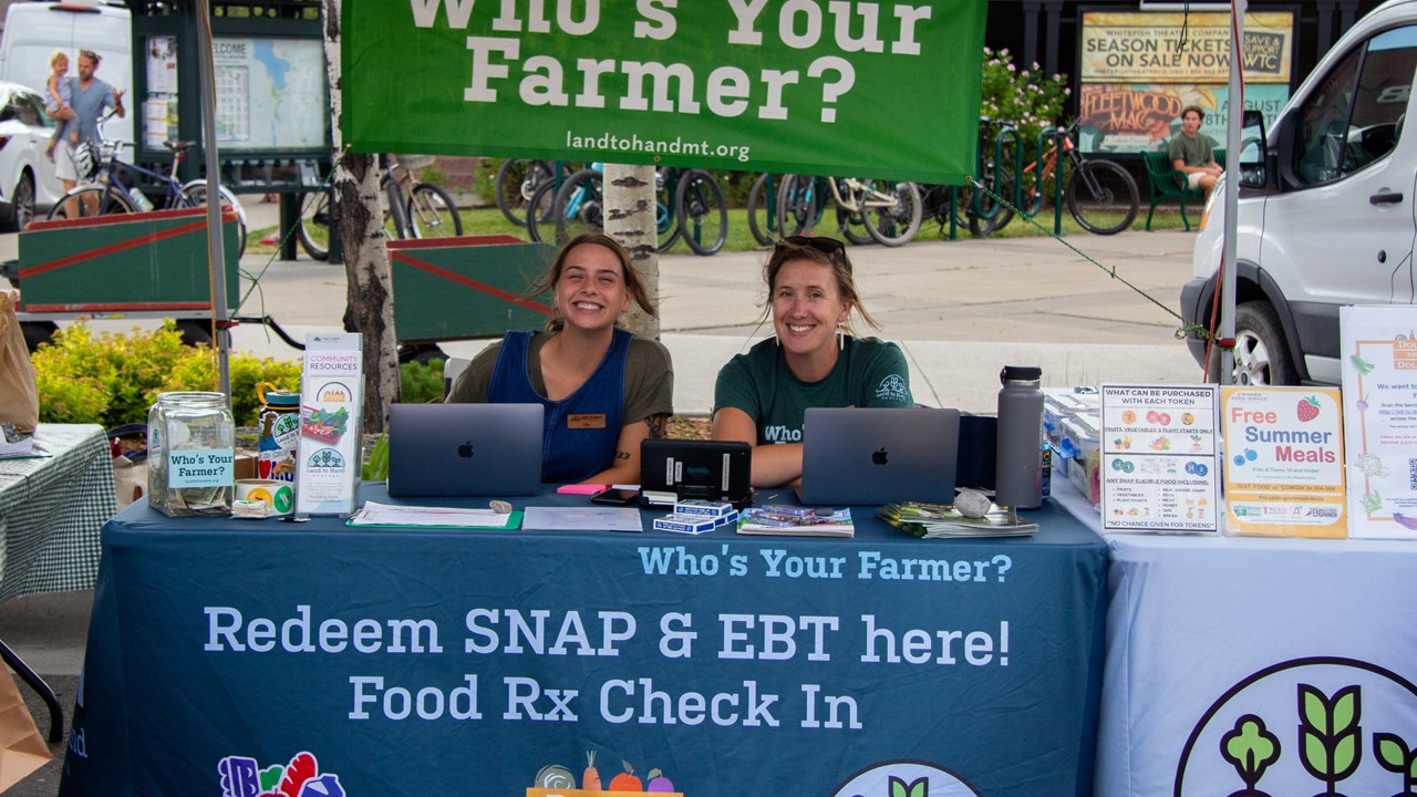 Land to Hand Farmers Market Booth
