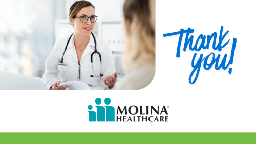 Thank you Molina Healthcare