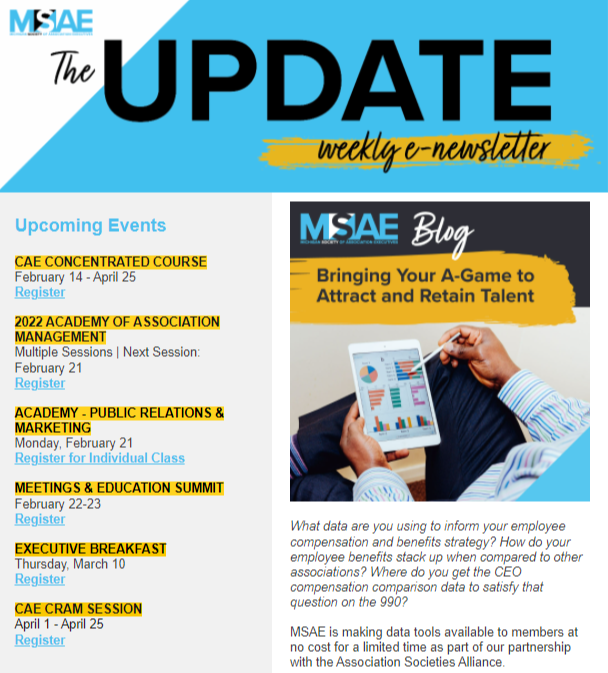 image of MSAE's weekly Update