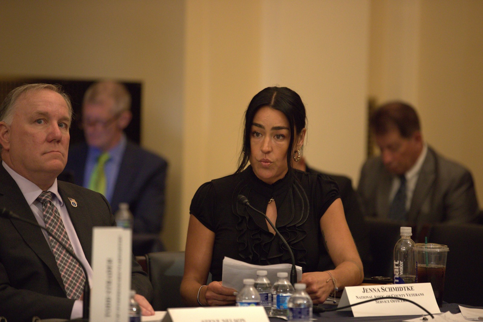 Jenna Schmidtke presenting at a Congressional roundtable discussion