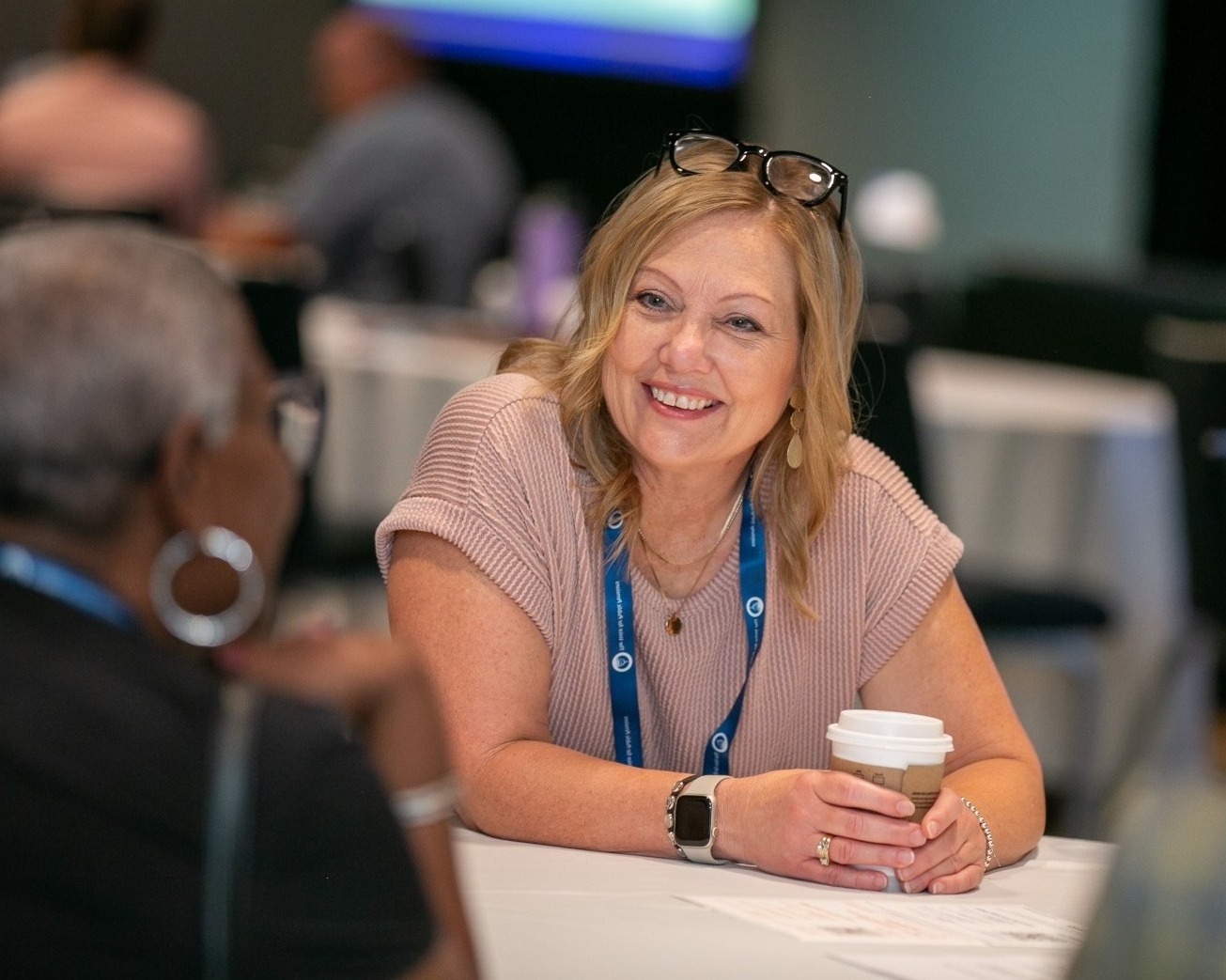Attendee laughs at the 2025 Public Pension HR Summit