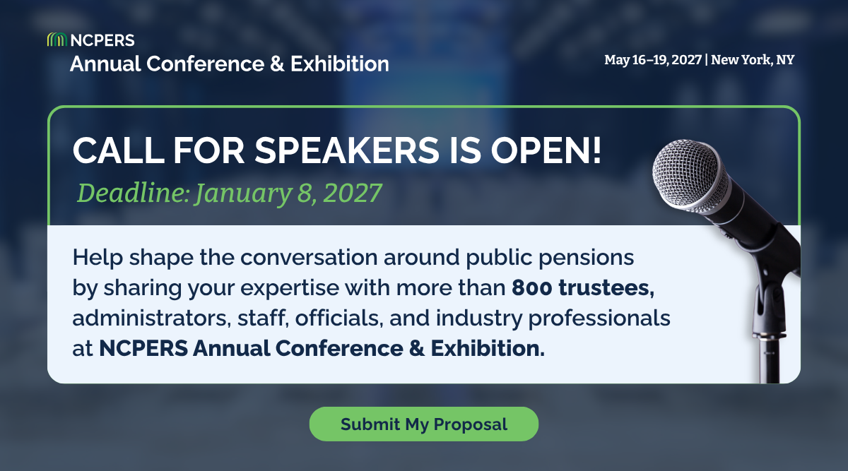 NCPERS 2027 Annual Conference & Exhibition call for speakers