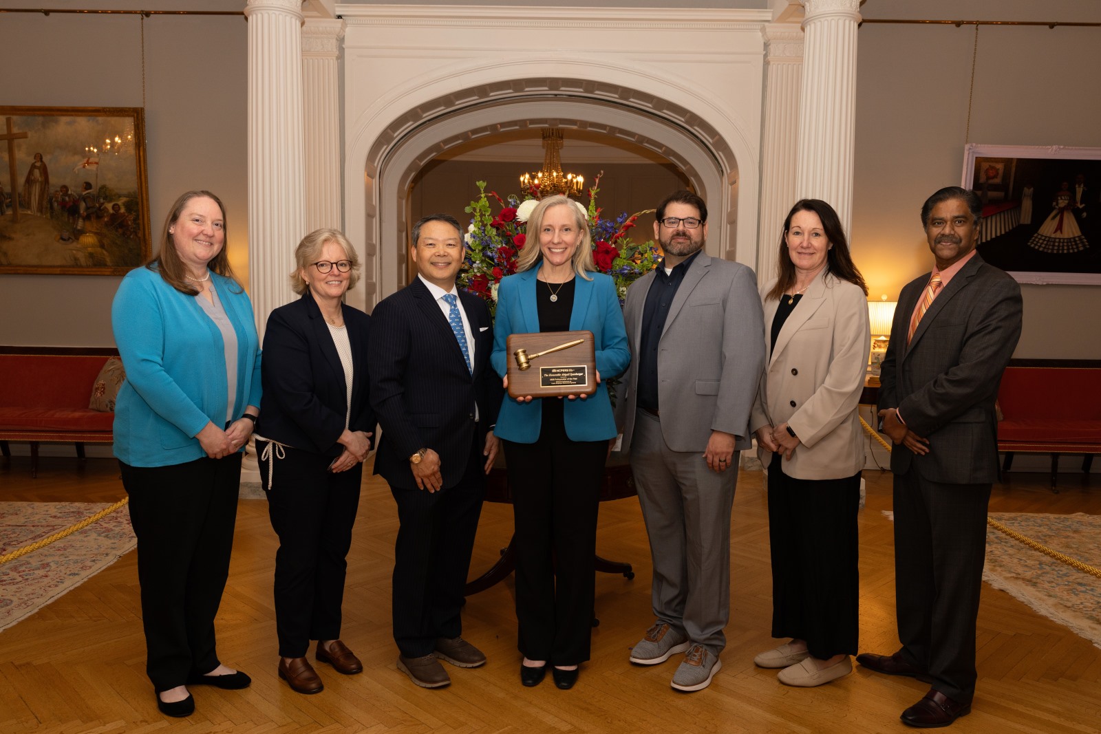 NCPERS joined members representing several Virginia-based public pension systems to present Gov. Spanberger with the 2026 Policymaker of the Year Award during a recognition event in Richmond.