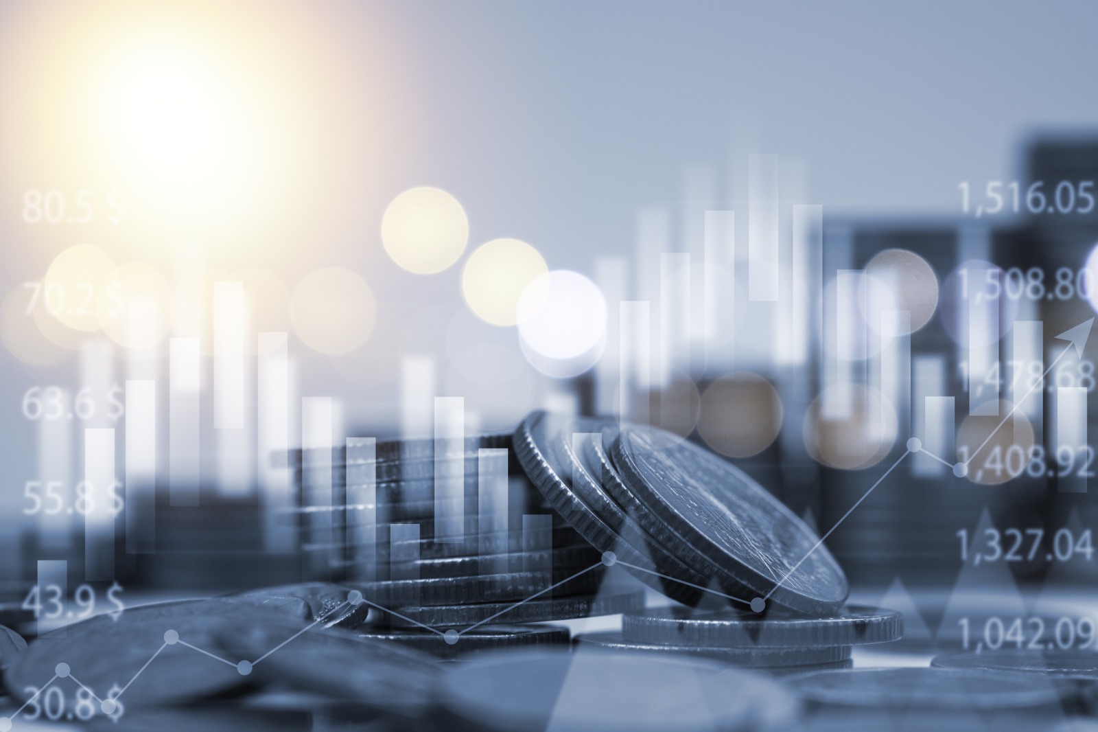 Abstract global market data representing emerging markets debt