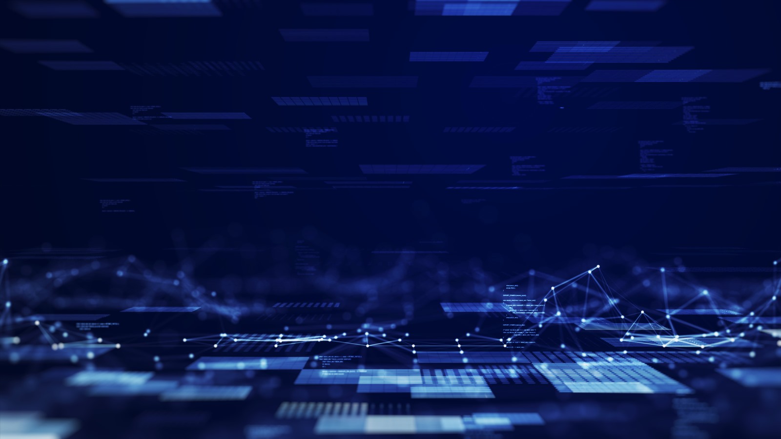 Digital data network representing artificial intelligence investment