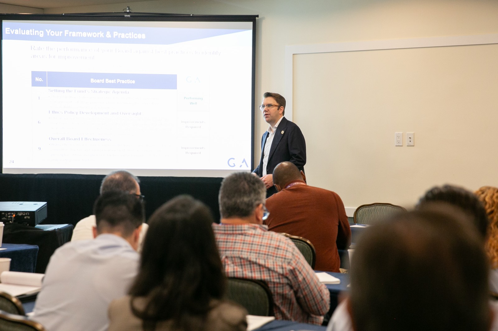 Peter Landers, GGA, teaches the NAF Institute.