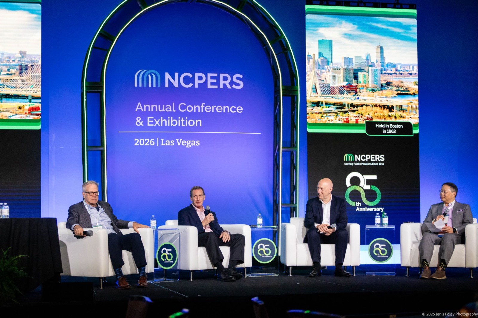 Presenters sitting on stage at the NCPERS 2026 Annual Conference & Exhibition