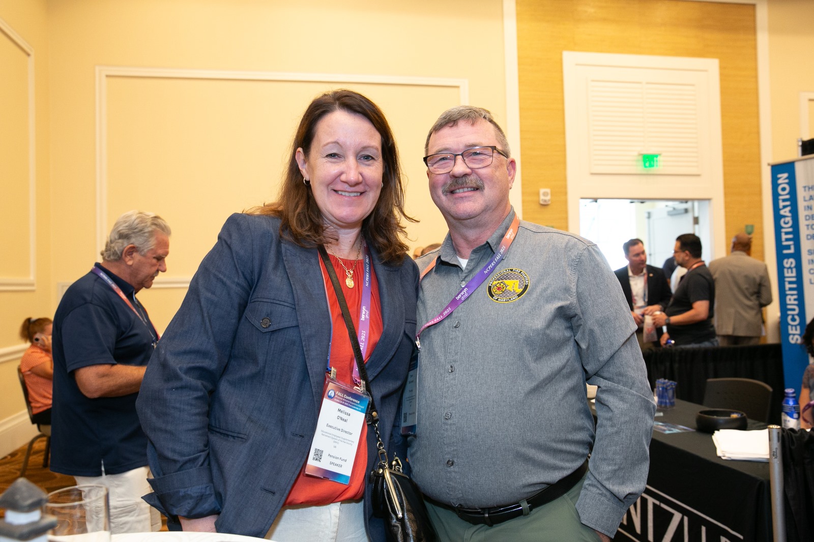 Executive Director and Pension Trustee (Firefighter, IAFF leader) mingle at NCPERS Conference