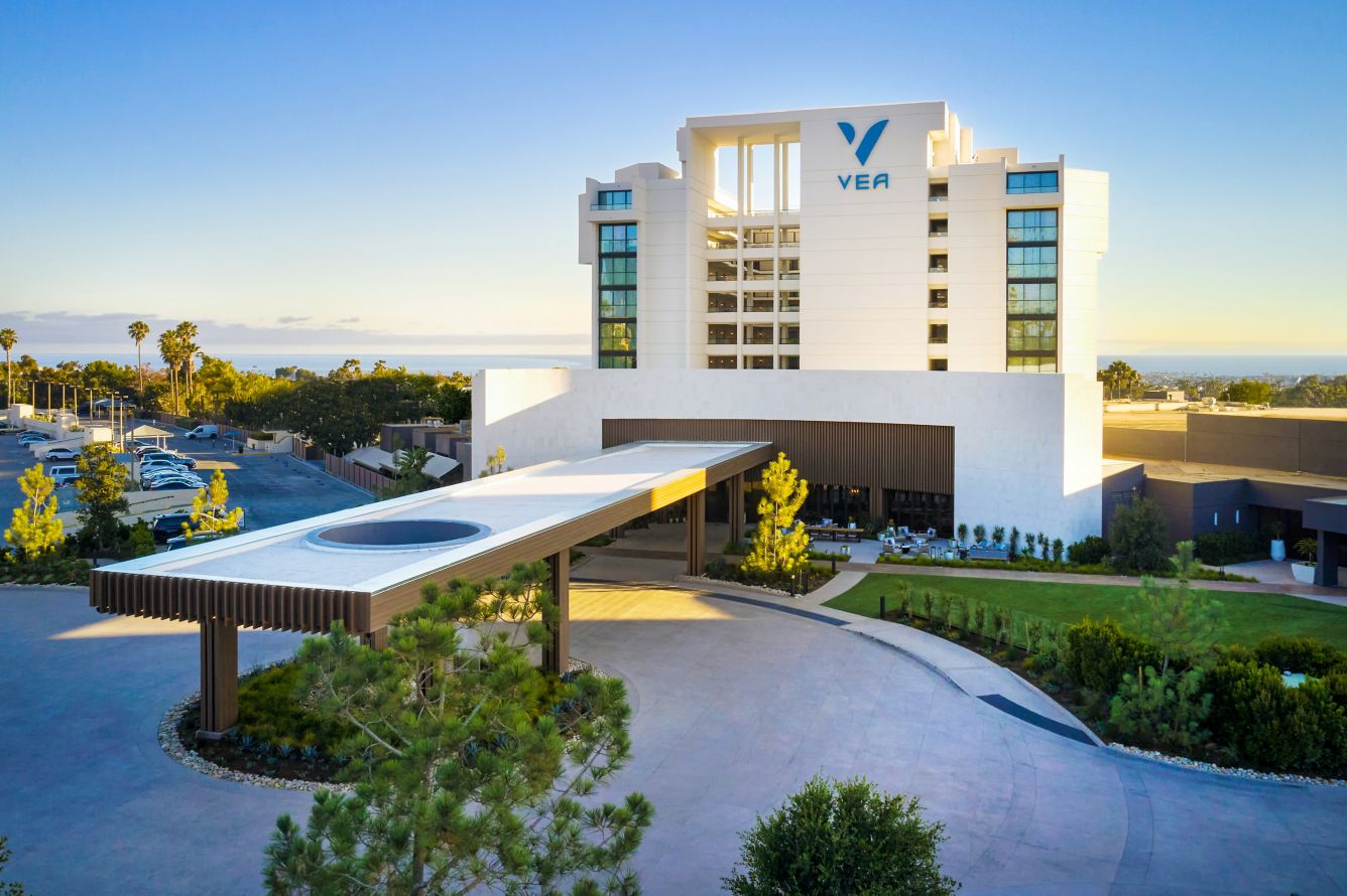 Exterior shot of the VEA Newport Beach resort
