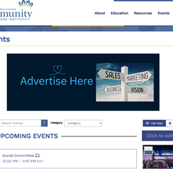 Website Ad Top of Events Page