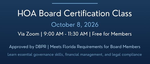 HOA Board Certification Class