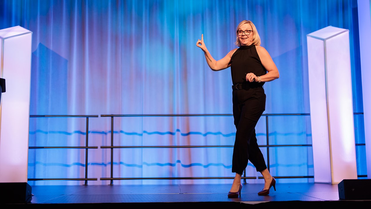 Michelle Cederberg on stage