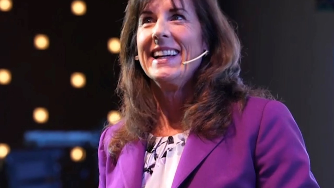 Barbara smiling on stage