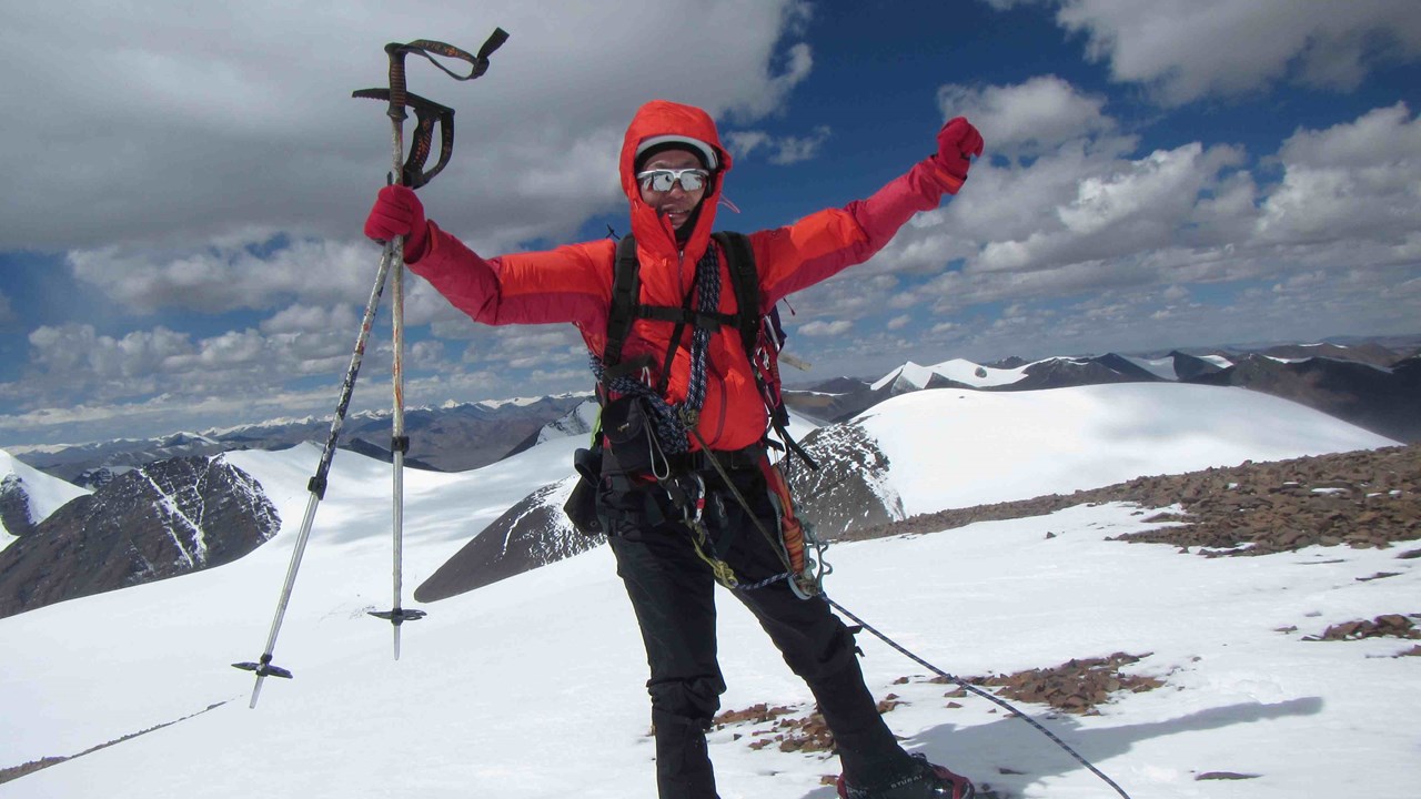 Summit of 20,000ft+ virgin peak Sangay Ri