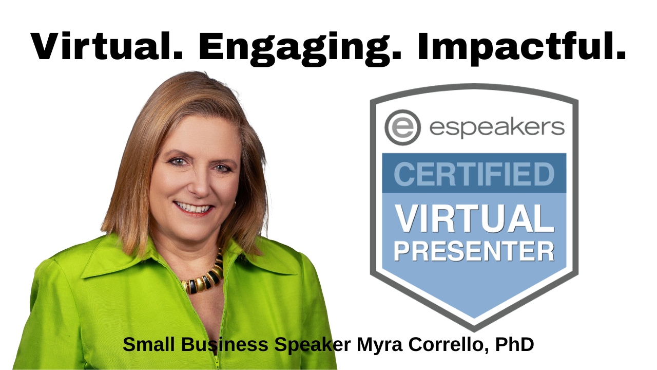 Myra's eSpeakers Certified Virtual Presenter Designation