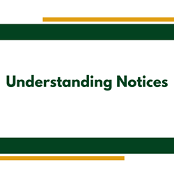Understanding Notices