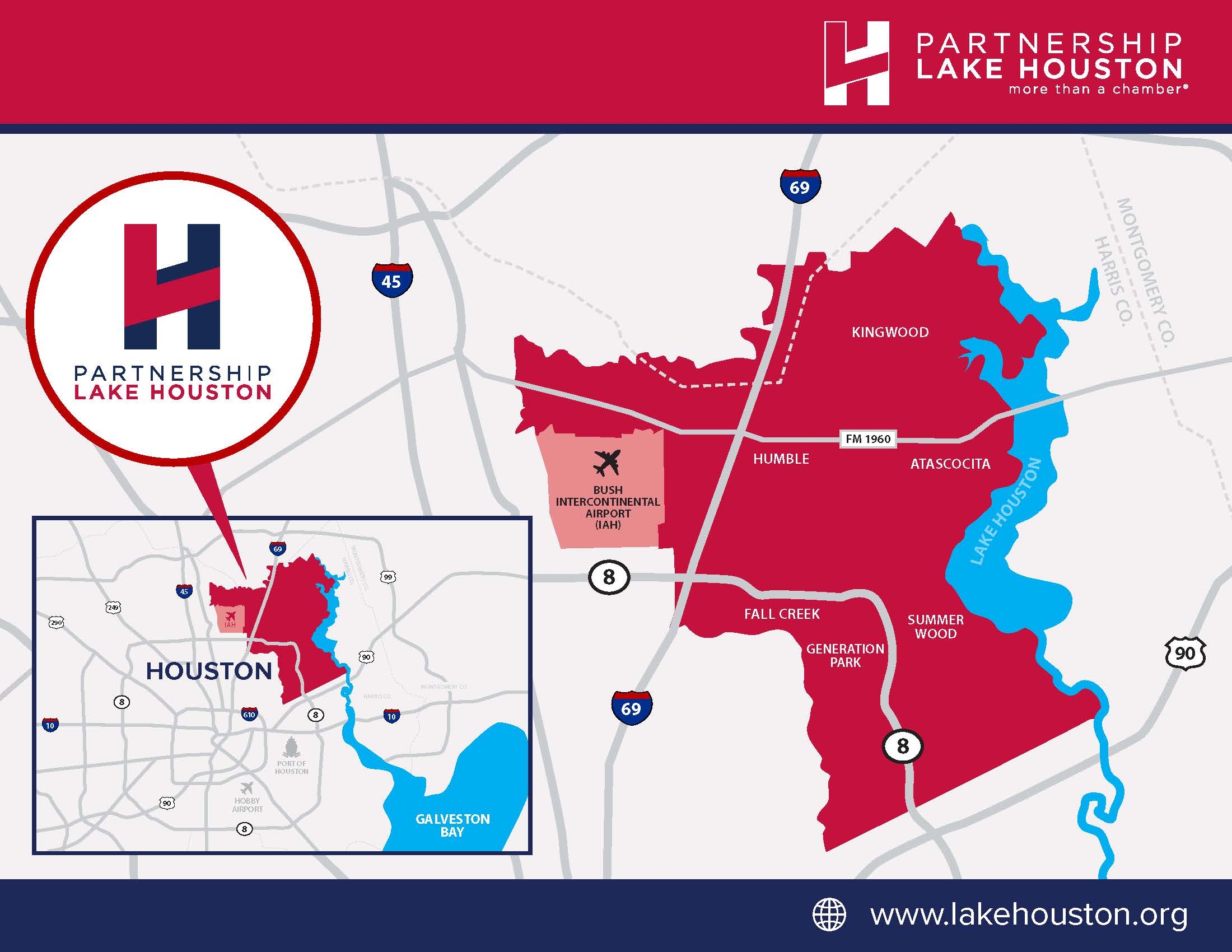 Map of Lake Houston