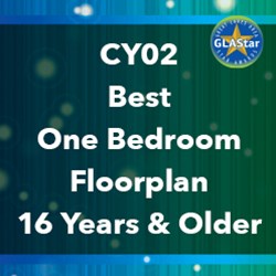 CY02 Best One Bedroom Floorplan 16 Years and Older