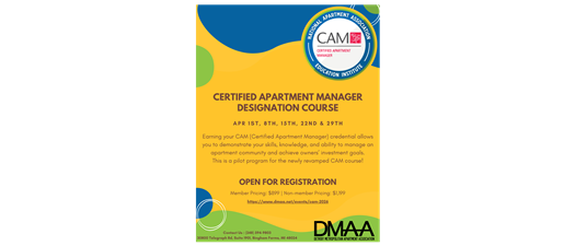 DMAA I Certified Apartment Manager (CAM Class)