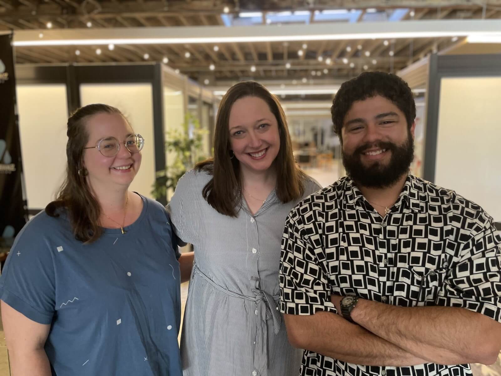Lee with BPR senior regional reporter Lilly Knoepp (left) and reporter Gerard Albert III