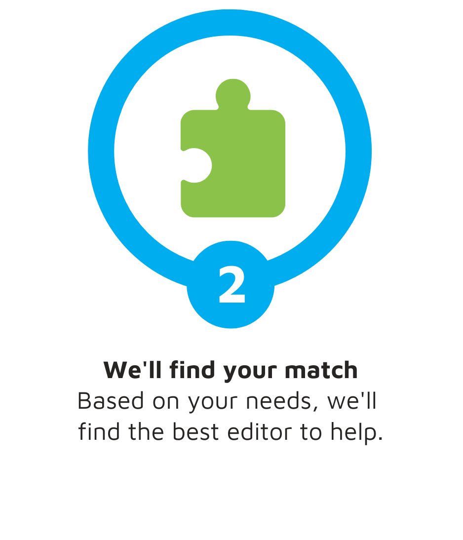PMJA will match you with an editor based on your needs