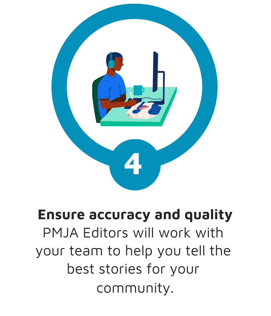 Editors help ensure accuracy and quality to help you tell the best stories for your community