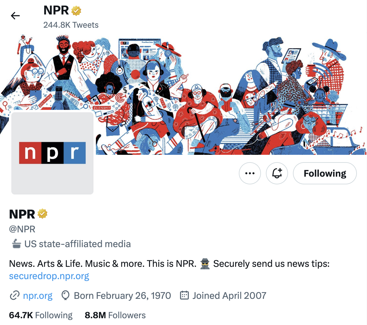 NPR Twitter screenshot by PMJA