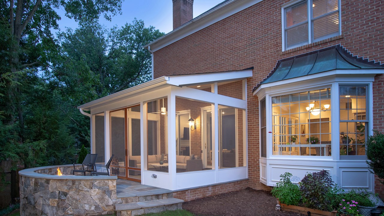 Screened in Porch and Patio by Merrick Design and Build