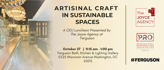 Artisanal Craft in Sustainable Spaces