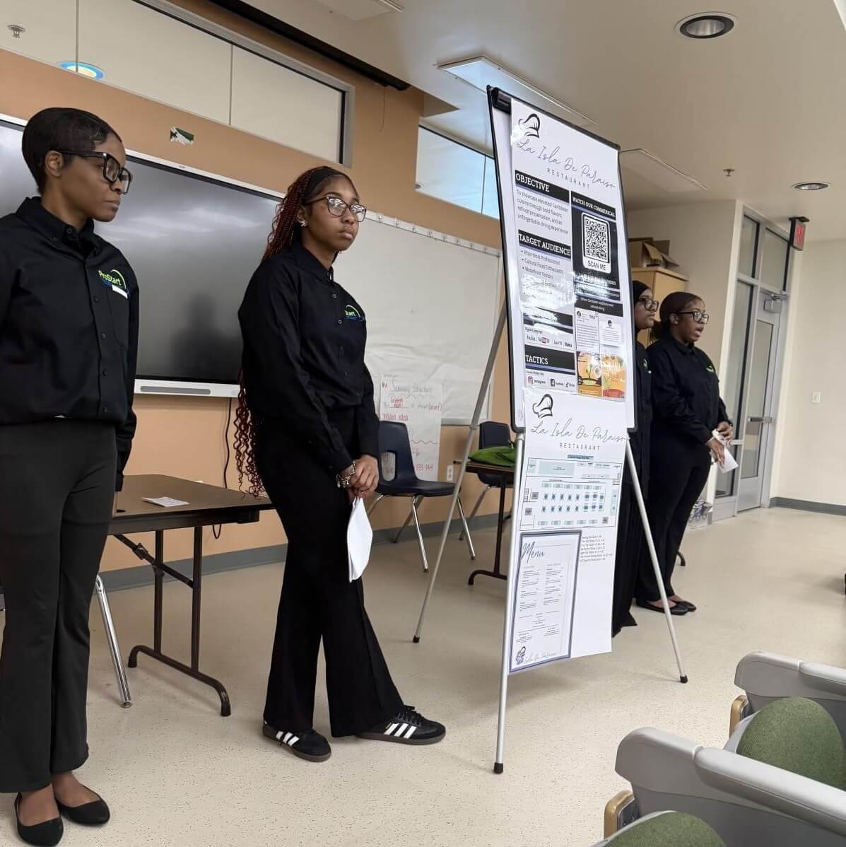 An instructor reading to students