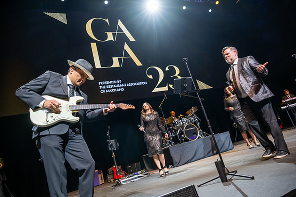 Live music being played on stage at the RAM Gala