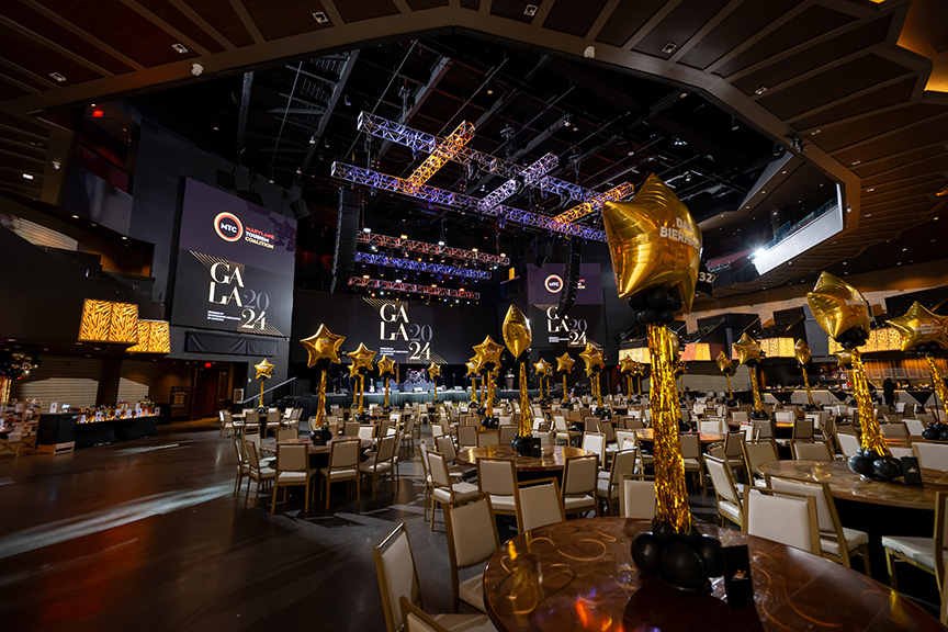 Sponsor tables set up at the RAM Awards Gala