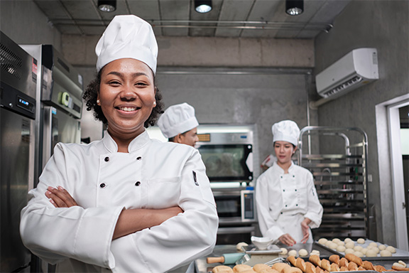 Chef in bakery