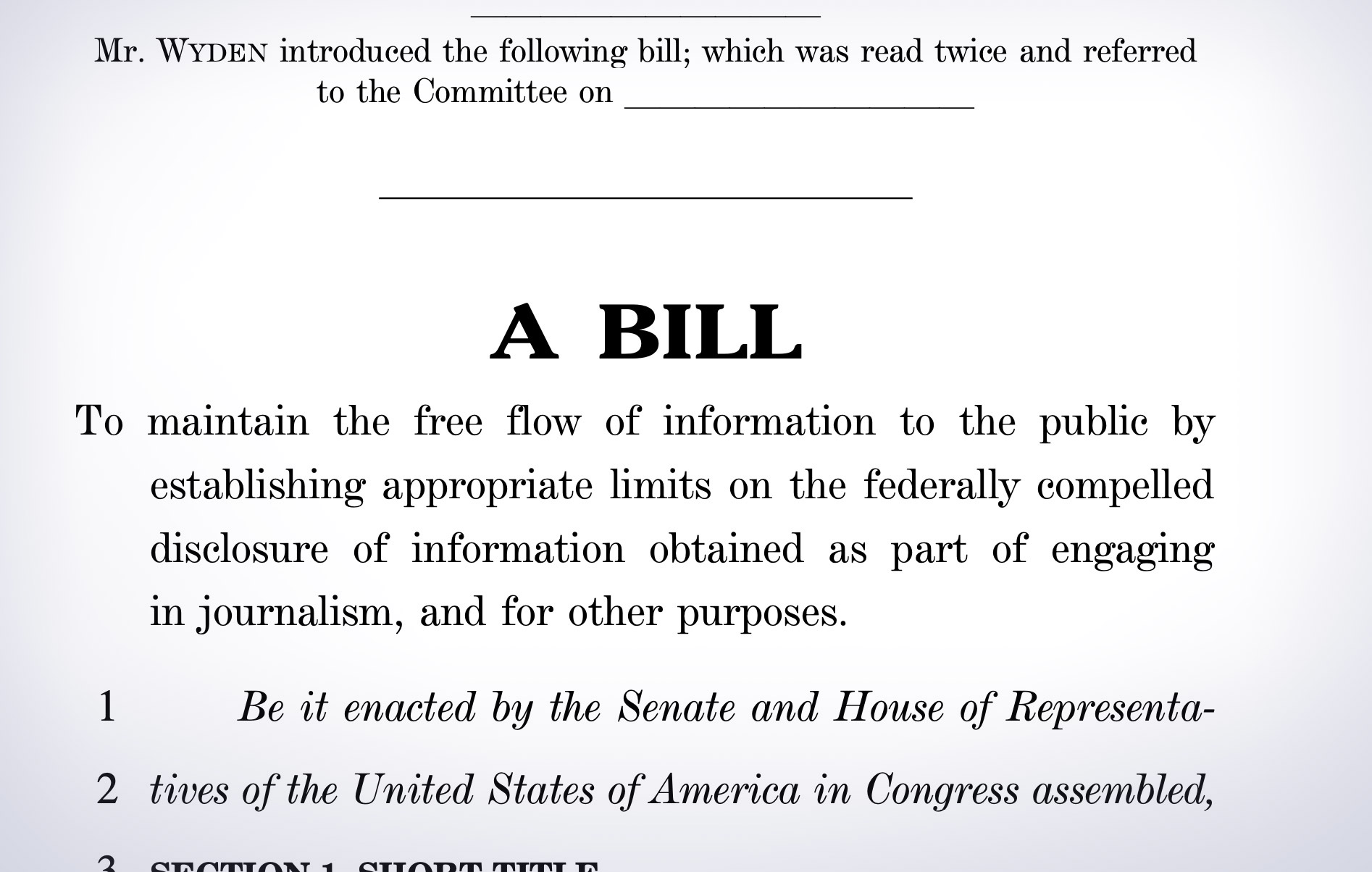 text of a bill