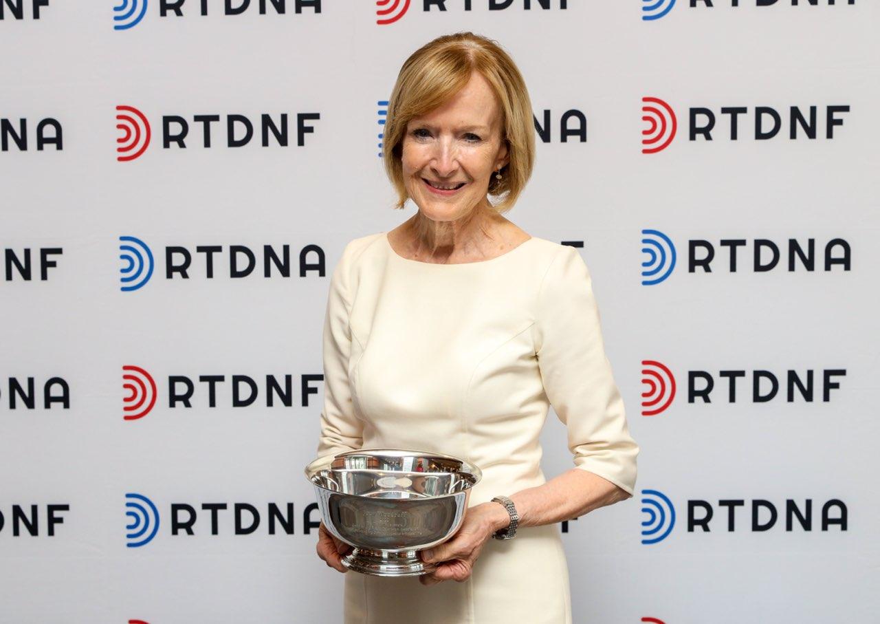 Judy Woodruff with White bowl