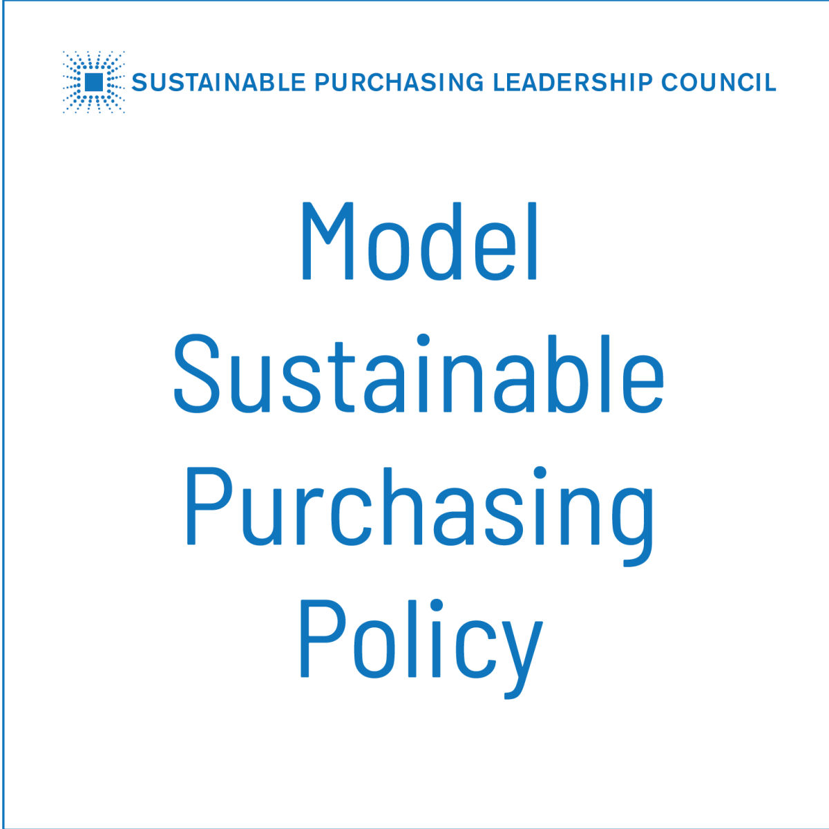 Model Sustainable Purchasing Policy