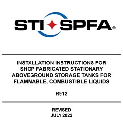 Installation Instructions for Shop Fabricated Stationary Aboveground Storage Tanks (R912)